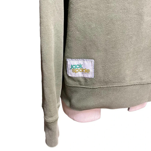 Jack Spade Men's Olive Green Crewneck Pullover Sweatshirt Size Medium - Picture 6 of 9
